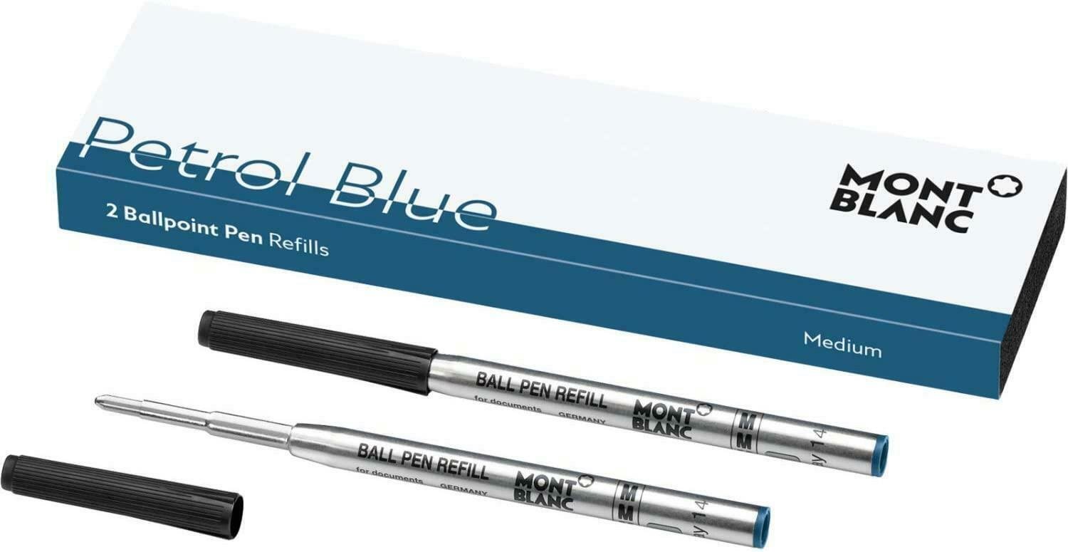 Montblanc 2 Ballpoint Pen Refills (M), Petrol Blue 119604 eBay