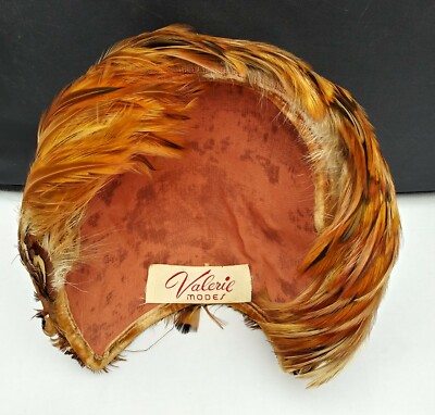 Vintage Valerie Modes Pheasant Feather Hat s-l400.jpg main image 2