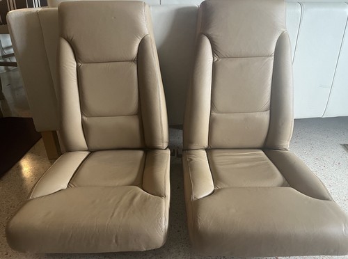 Aircraft Seats Piper PA32 new tan leather covering, refurbished passenger seats