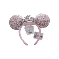 Disney Parks Pink Sequin Princess Tiara Minnie Ears Headband New Tags Free Ship