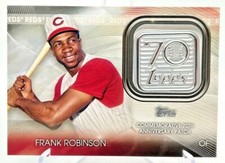 2021 Topps Series 2 Frank Robinson #T70P-FR 70th Anniversary Logo Patch Reds