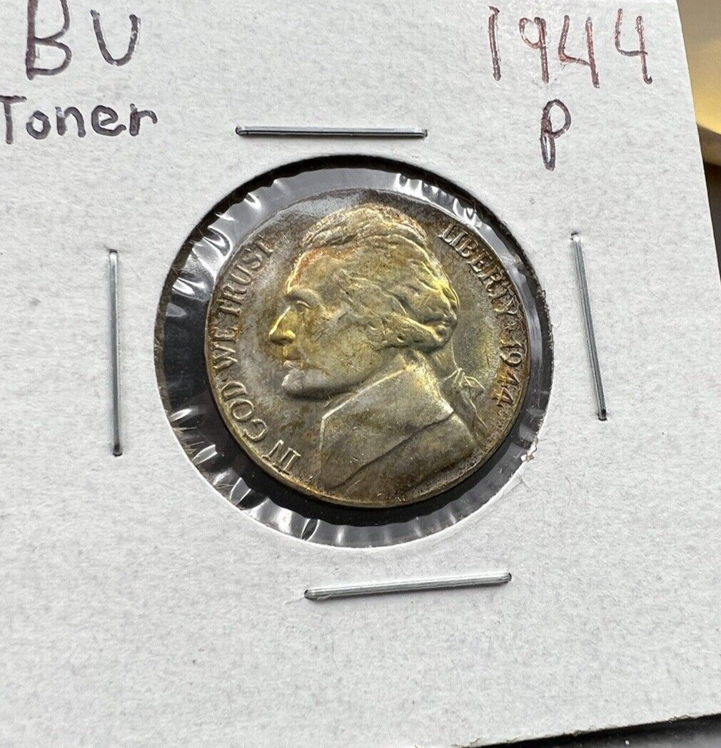 1944 P Jefferson Silver WW2 War Nickel Coin CH BU UNC PQ Nice Toning Toner  | eBay