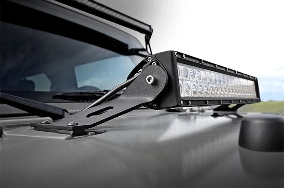 Rough Country 20-inch LED Hood Mounts for Jeep Wrangler JK 07-18 (NO Lights) - Image 4 of 4