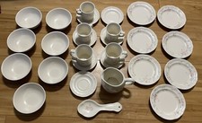 Set of 28 Pfaltzgraff Tea Rose Coffee Cups, Saucers, Mugs, Plates, Gravy Bowl