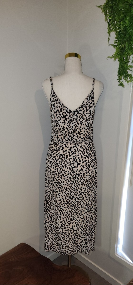 Decjuba Adjustable Thin Straps Leopard Print Summer Dress Size