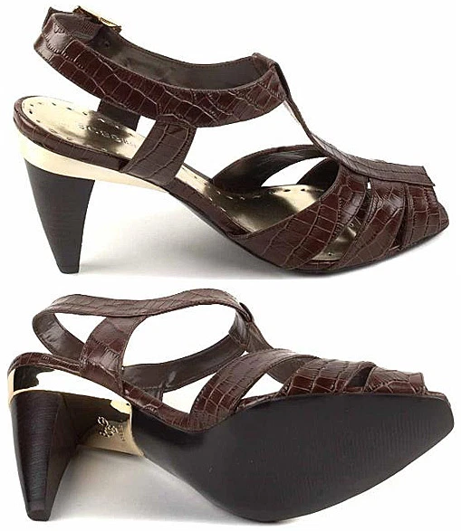 Nuevo BCBGirls Mujeres Cuero Tacón Alto Vestido Cordones Sandalia Zapato de Bomba Talla 8 B Foto 2 de 2