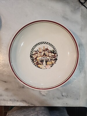 Vintage Pasta Bowl Buona San Remo Italia. Made in Italy Himark. 11.75 Inches