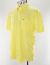 TOMMY HILFIGER Yellow Regular Fit Summer Cotton Poplin Button Front Shirt XL NWT