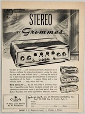 1959 Print Ad Grommes High Fidelity Stereo Amplifiers,Tuners Franklin Park,IL