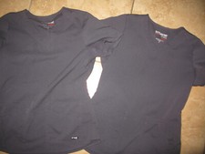 Lot of 2 Grey's Anatomy Active Scrub Solid V-Neck Top Gray SPX Women's S