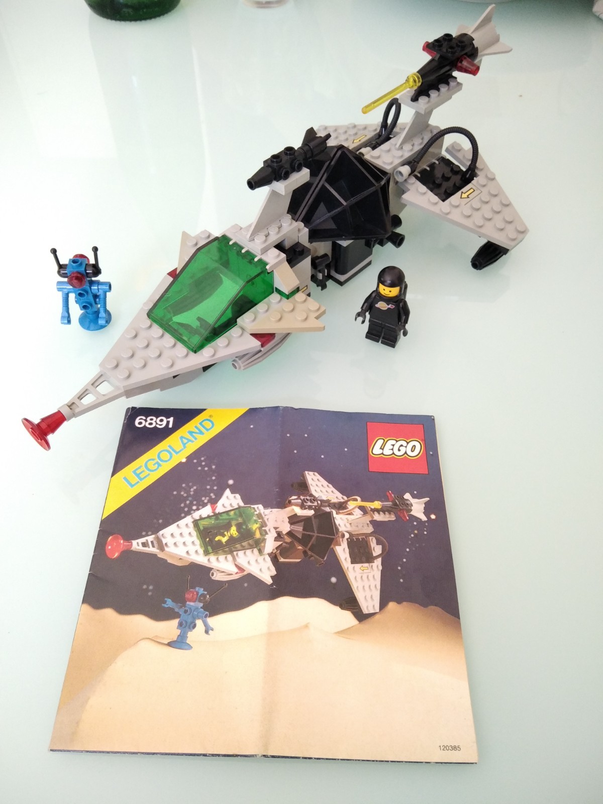 set lego spazio/space 6891 completo con figure e istruzioni