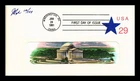 US COVER BLUE STAR POSTAL STATIONERY FDC PUGH HAND PAINTED INSERT