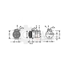 Kompressor Klimaanlage für Saab 9-5 Kombi 2.0 T 2.3