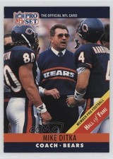 1990 Pro Set Mike Ditka (Small Hall of Fame on Front) #59 HOF 18e7