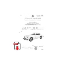 1960 Lancia Flaminia Sport Scheda di omologazione A.C.I. (Homologation sheet) PD