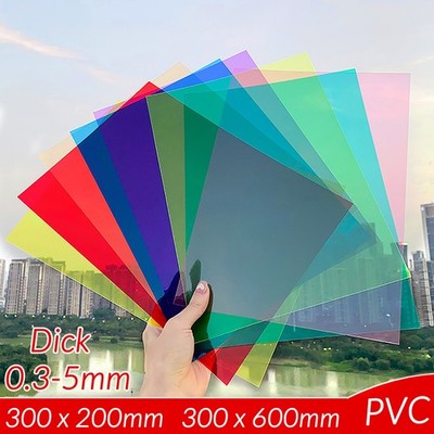 5 Farbe Dicke 0,3mm 0,5mm Flexible PVC Kunststoffplatten Folie Blech 300mmx200mm
