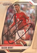 MASON MOUNT HAND SIGNED MANCHESTER UNITED PANINI PRIZM CARD