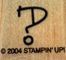 Stampin Up Stamp QUESTION MARK ? Single Stamps ONLY 1x1 in Punctation 2004