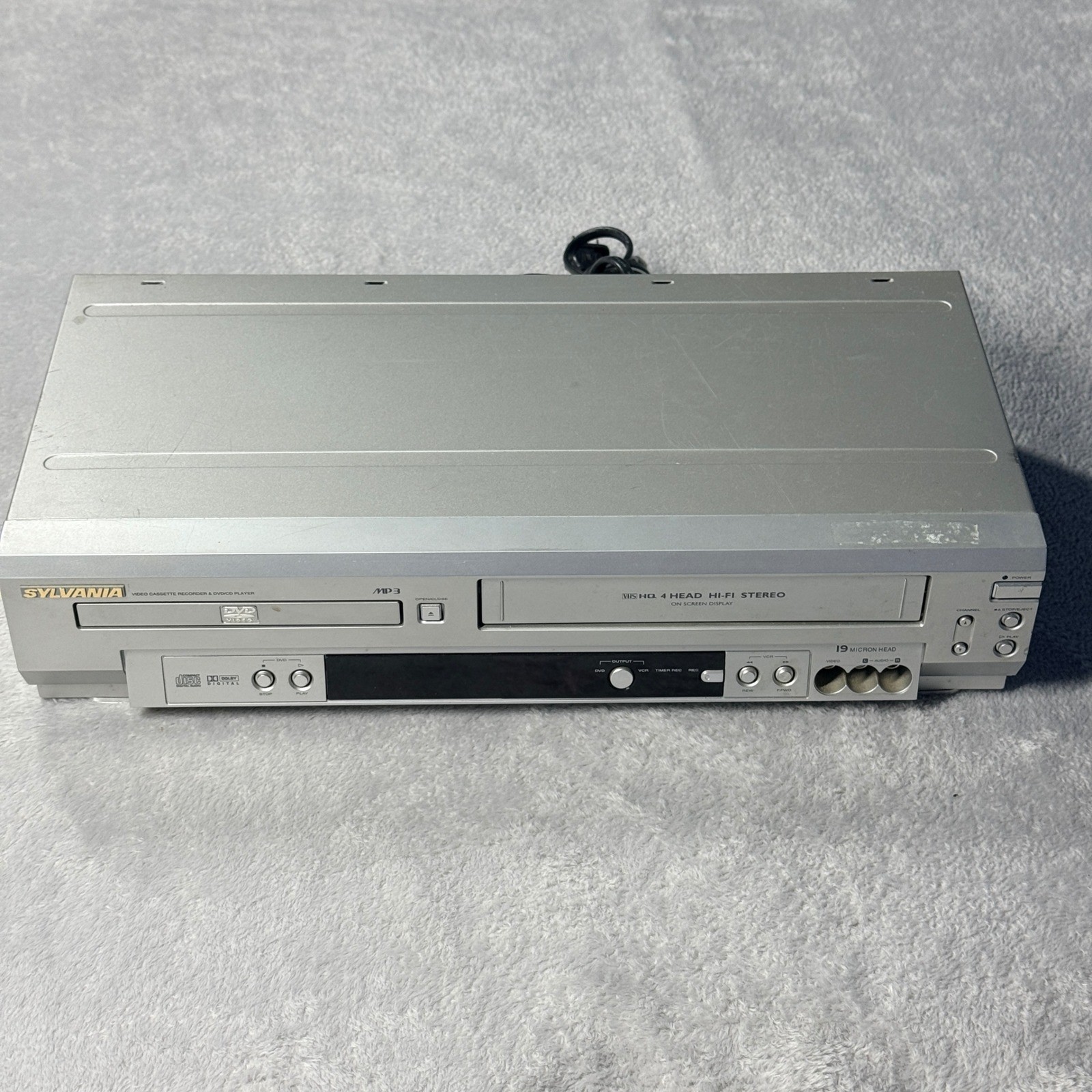 Sylvania DVD VCR Combo Player SSD803 Silver Parts Repair Vintage Tech