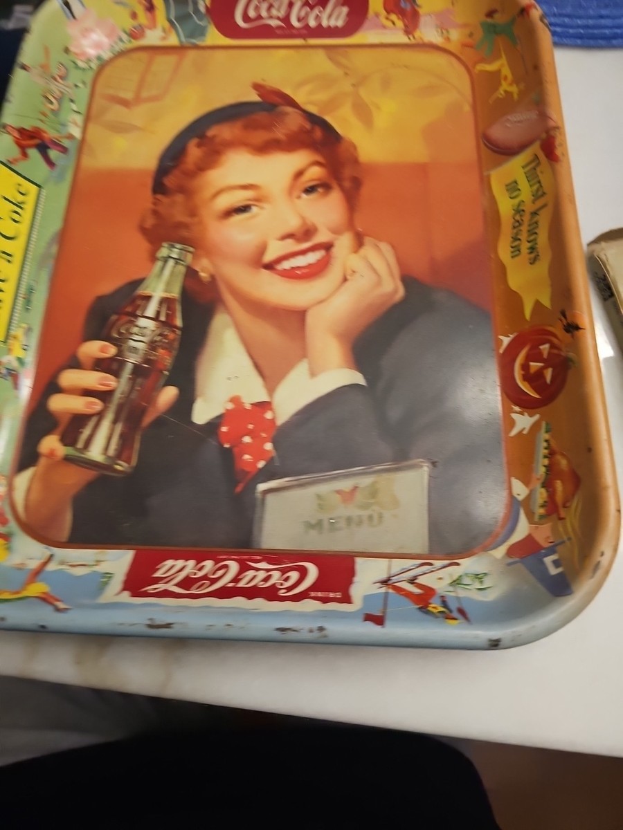 Jane Wyman Vintage 1950's Thirst Knows No Season Coca Cola Tray | eBay
