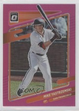 2021 Panini Donruss Optic Pink Prizm Mike Yastrzemski #103 0b3