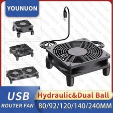 5V USB Router Fan 80mm 92mm 120mm 140mm DIY TV Box Ball/Sleeve Cooler