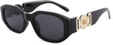 Irregular Trendy Rectangle Sunglasses Women Vintage Fashion Design UV Protection