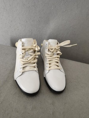Emporio Armani Reebok Men Sneakers 9 White Leather High Top Pump Sample Shoes