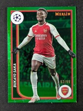 2024-25 Topps Merlin UEFA BUKAYO SAKA 62/99 Green Refractor Arsenal FC #11