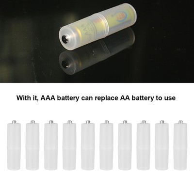 10 Stücke AAA Auf AA Größe Zelle Batterie Konverter Adapter Batterien Halte DON