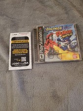 Digimon Rumble Arena PS1 JSA+ signed, by Steve Blum and Mary Elizabeth McGlynn