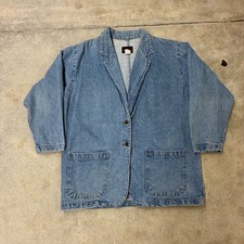 Vintage 80s 90s Sunbelt Sportswear Casual Denim Blazer Jacket
