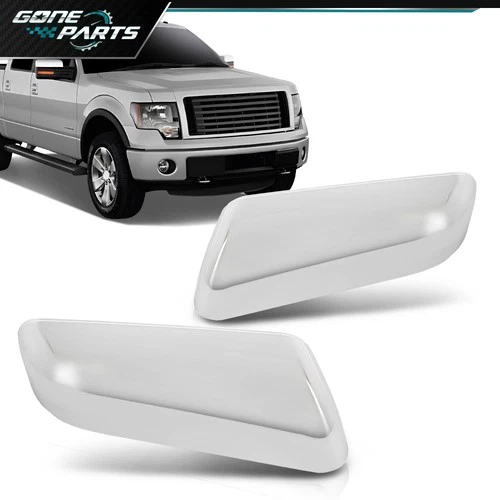 Fit For 2009-2014 Ford F-150 Pair Top Half Chrome Mirror Cover Right & Left