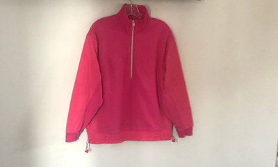 Athleta Triumph Hybrid Half Zip Sweatshirt Pink Womens Sz Medium