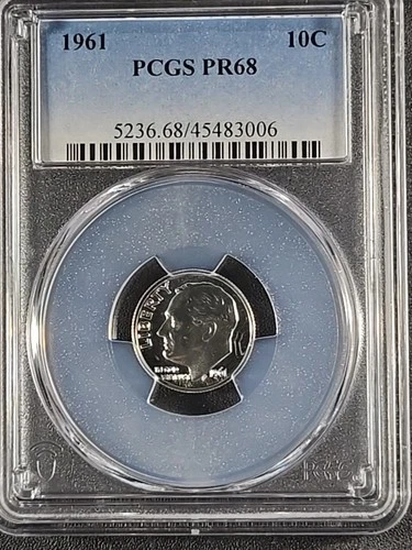 1961 US Roosevelt Dime - Proof 68 (PCGS)     stk#3006