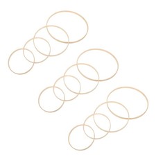 12Pcs Bamboo Round Hoops for Wreaths Durable Floral Craft Rings for Everyday Use