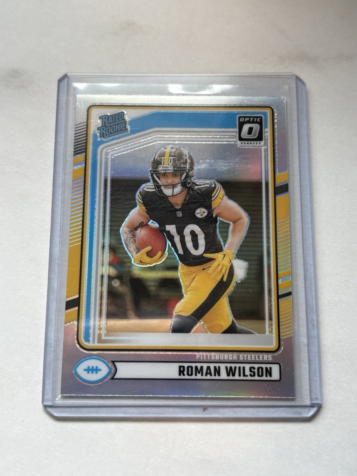 2024 Panini Donruss - Rated Rookie Roman Wilson #348 Optic Preview Holo Prizm