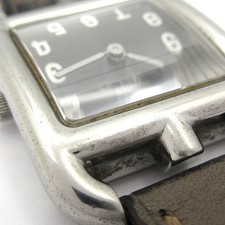 HERMES Cape Cod Double Tour CC1.210 1****** Silver Gray Beige Wrist Watch 12