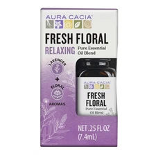 Aura Cacia Fresh Floral Essential Oil Blend 0.25 oz 100 Pure Aromatherapy