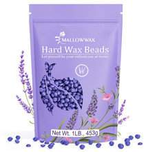 Hard Wax Beads, Wax Beans for Hair Removal, Natural Lavender, Stripless, Coarse