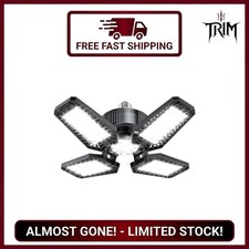 Garage Lights 120W LED 4 1 Deformable Panels 12000LM 6500K Screw In Shop Ligh...