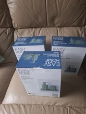 Three complete sets of Easy home Ribbed Bathroom set of 3 pieces