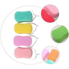 4Pcs Bath Sponges Bath Scrubbers Bathing Accessories (Random Color)