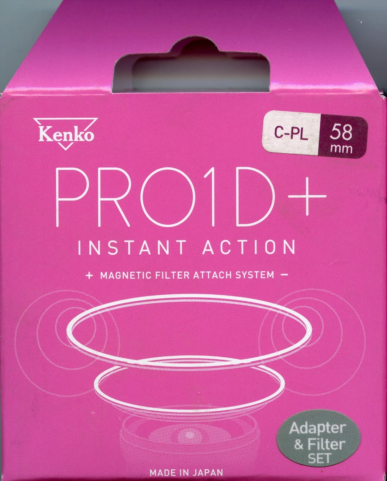 Kenko 58mm PRO1D+ Instant Action C-PL Adapter & Filter Set