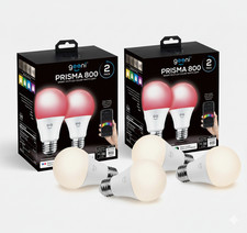Geeni Smart LED Light Bulbs 4-Pack RGBW A19 8...