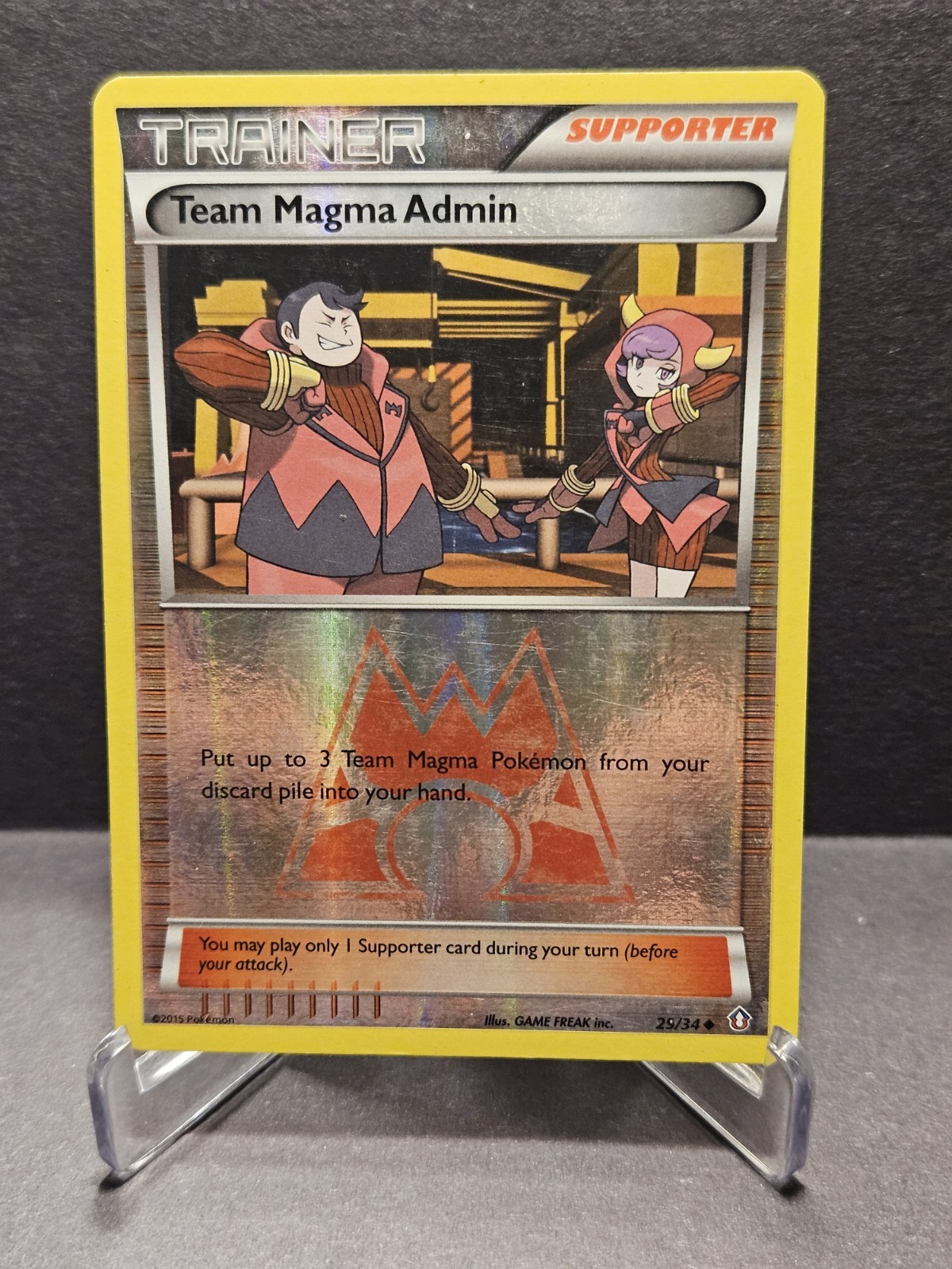 LP Team Magma Admin 29/34 Reverse Holo Double Crisis Pokemon
