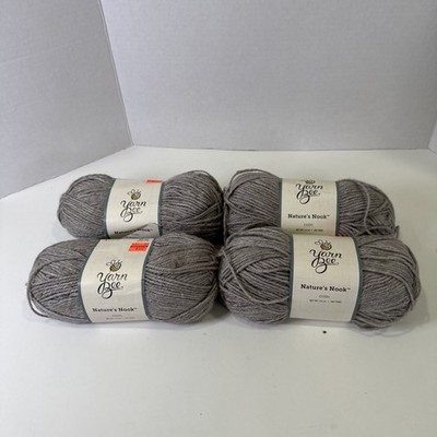 4 Skeins Yarn Bee Natures Nook COIN #02 GREY Worsted 3.5 Oz 180 Yds Ea ...