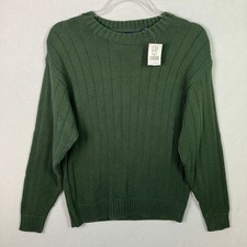 Gap Kids Ribbed Knit Crewneck Pullover Sweater Kids Size XL Green NWT