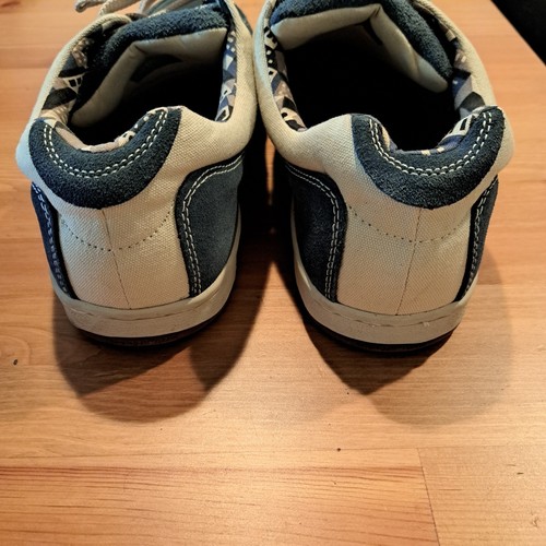 Men's Simple Blue Suede Skateboard Shoes 15 - Picture 4 of 7