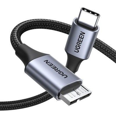 USB C Kabel 10 Gbps Micro B Nylon 0.5M Datenkabel für Festplatten Smartphone